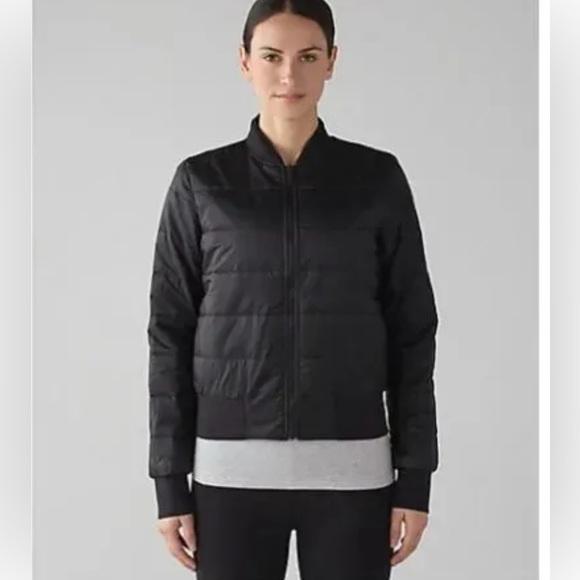 NWOT Lululemon Reversible Non Stop Bomber Jacket Black size 6 - Picture 3 of 11